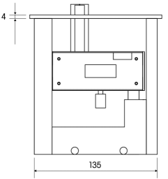 Messtisch BASE IRIS für Digital-Schnelltaster Nr. 1348 1.. und 1349 1.. 145x60x153mm, 00399