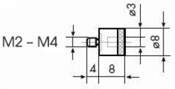 Gewinde-Positionseinsätze im Holzetui für Koordinatenmessgeräte M2x0,4 - M10x1,5 (je 3 Stk)