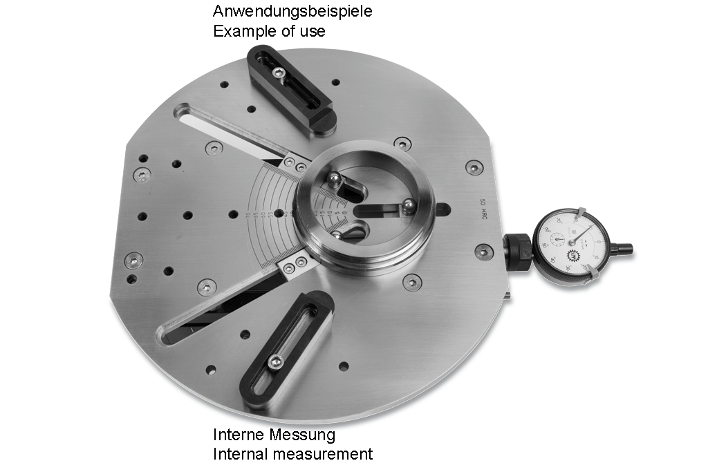 Universalvergleichsmessgeräte QUICK-CHECK rund im Koffer inkl. Anschlag für 3-Punkt-Messung, Taster u. Verlängerungen 50-150 / 30-130mm (256x95mm), 90011