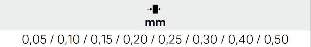 Fühlerlehrensätze Messingblättchen antimagnetisch 0,05-0,50mm (8) 13x100mm