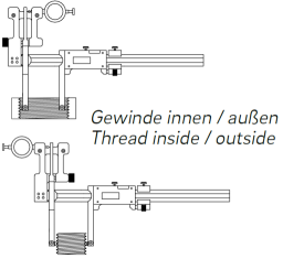 Digital-Universalvergleichsmessgeräte im Etui DIGI BASCOM für Innen- und Außenmessungen 24-300 / 0-230mm, 11083