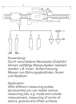 Digital-Universalvergleichsmessgeräte im Etui BIG DIGI PEGASO P CARBON für Innen- und Außenmessungen 2000/0,01mm, 00548