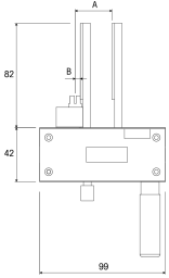 Digital-Schnelltaster DIGI OLFO für Nutmittenabstandsmessung mit auswechselbaren Adaptern 50-100/0,01mm, 7900050100