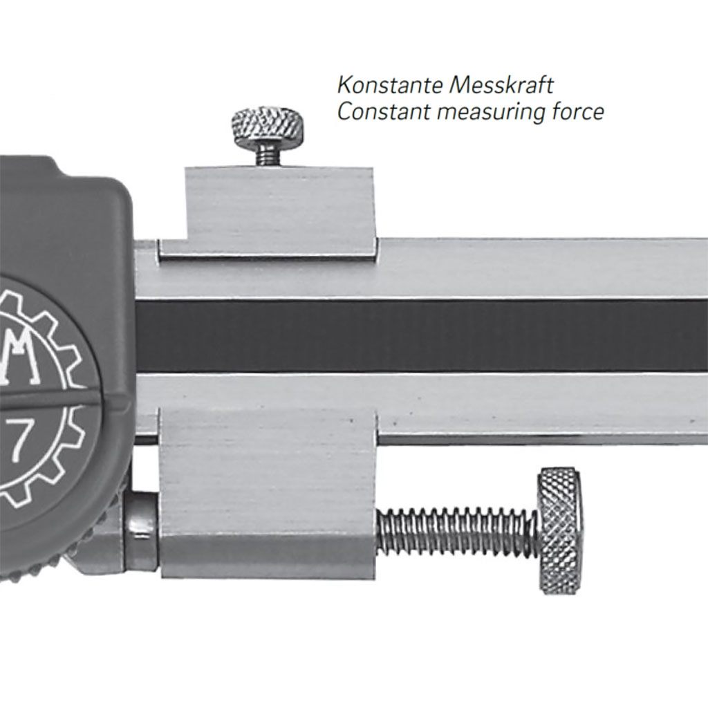 Digital-Universalmessschieber DIGI ULISSE P I/E inox im Etui Innen- und Außenmessung, konstante Messkraft, inkl. Einsätze 44-370/0-270/103/0,01mm IP67, 07164