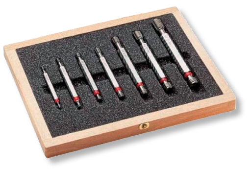 Grenz-Gewindelehrdorn-Satz 6H, im Etui   M3/M4/M5/M6/M8/M10/M12