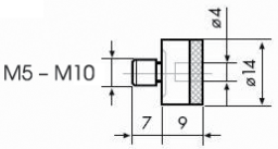 Gewinde-Positionseinsätze im Holzetui für Koordinatenmessgeräte M2x0,4 - M10x1,5 (je 3 Stk)