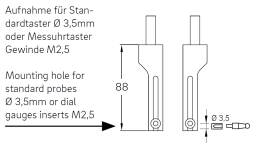 Probes universal (pair) for dial gauge inserts No. 1330 … for DEMM universal comparative measuring instruments Ø 8 / 123mm (UL 150), 00220150