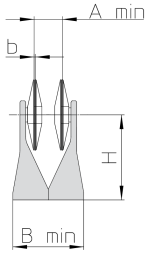 Abrollböcke, Paar, Gehäuse aus Spezialguss mit T-Nutklemmung 14mm 335mm (Ø150mm/100kg)