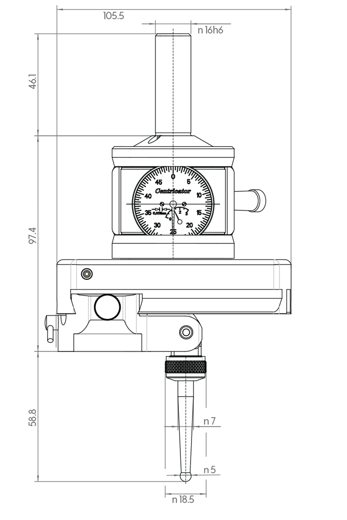 Centering devices CENTRICATOR C III S MICHAEL DECKEL including probes, clamping shaft Ø 16mm Ø 2-400 / Ø 0-300 / 0,005mm, C III S
