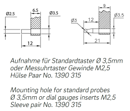 Digital-Universalmessschieber DIGI ULISSE P I/E inox im Etui Innen- und Außenmessung, konstante Messkraft, inkl. Einsätze 44-370/0-270/103/0,01mm IP67, 07164