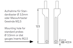 Taster universal (Paar) für Messuhrtaster No. 1330 … für DEMM Universalvergleichsmessgeräte Ø 8 / 123mm (UL 150), 00220150
