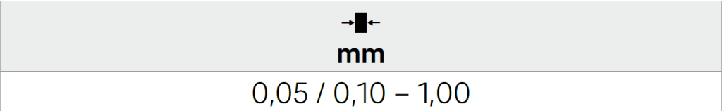 Fühlerlehrensätze Messingblättchen antimagnetisch 0,05-1,00mm (20) 13x100mm
