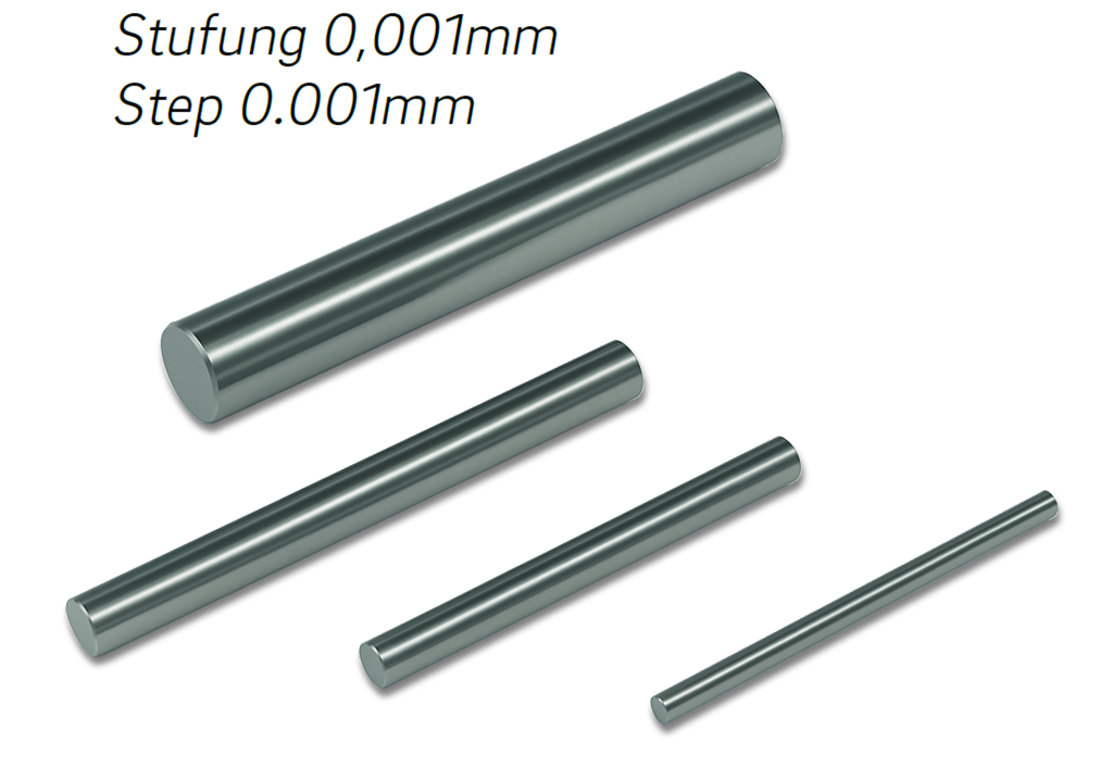 Prüfstifte, einzeln, Stufung 0,001mm Spezialstahl DIN 2269