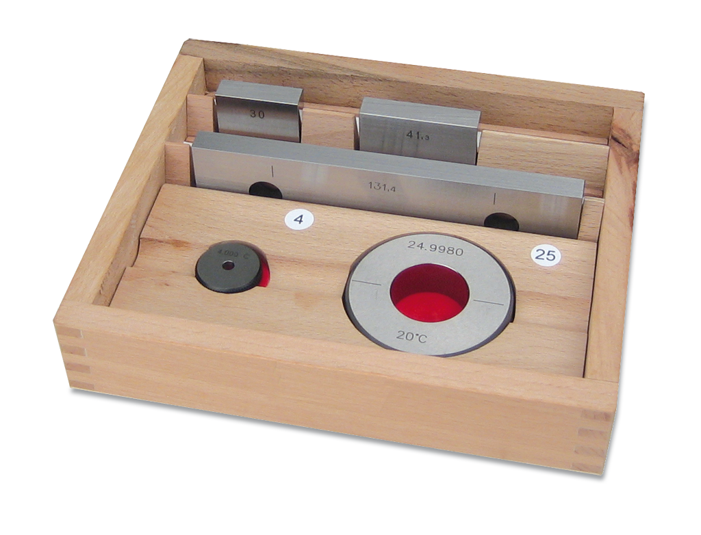 Gauge block sets in box + setting rings hardened special steel DIN EN ISO 3650 5-tlg GG-1  (30-131,4mm)