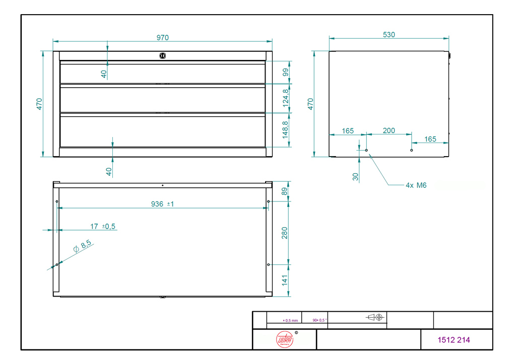 Messplatten aus Naturhartgestein ULTRA active DIN 876/00 inkl. Schrankunterbau und Kalibrierschein 1200x800x120mm