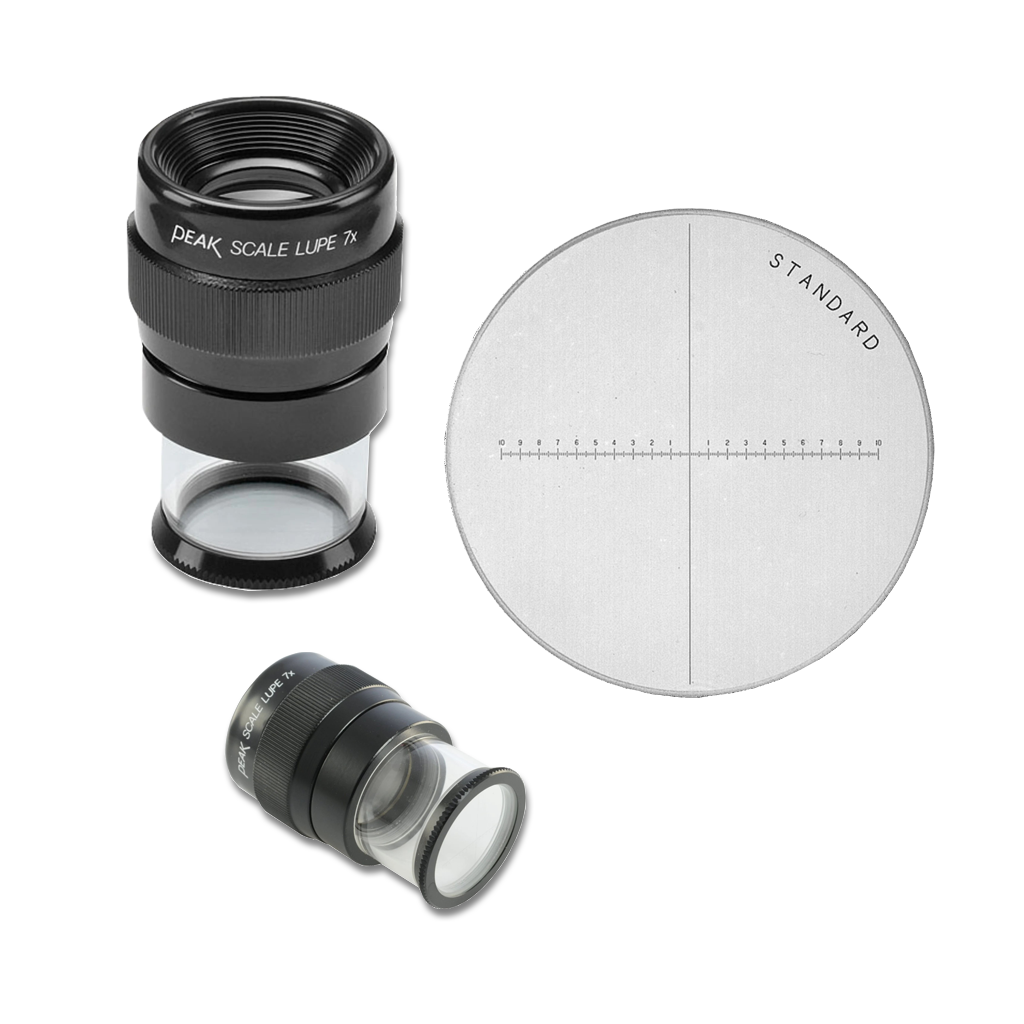 Digital Längenmaßstäbe LETO CARBON im Etui mit Lupe 750/0,01mm IP67, 80011IP67