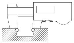 Digital-Taschenmessschieber DIGI RAV inox im Etui für Kegelmessungen innen/außen, Tiefenmaß eckig 10-150/0-150/Ø5/0,01mm IP67, 00740