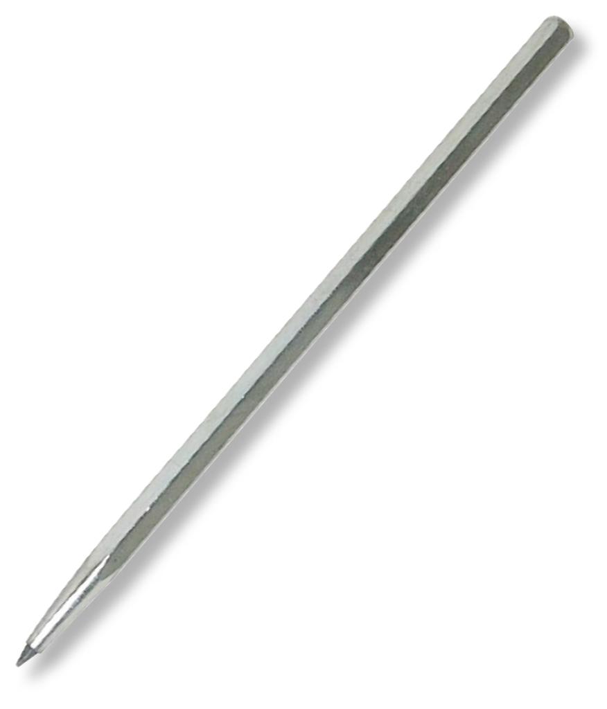 Reißnadeln mit Sechskantgriff, Hartmetall 1 gerade Spitze fest 150mm Ø 6mm