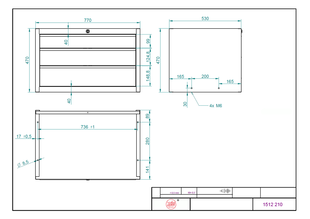 Messplatten aus Naturhartgestein DIN 876/0 inkl. Schrankunterbau, Kalibrierschein, Verpackung 1000x630x100mm
