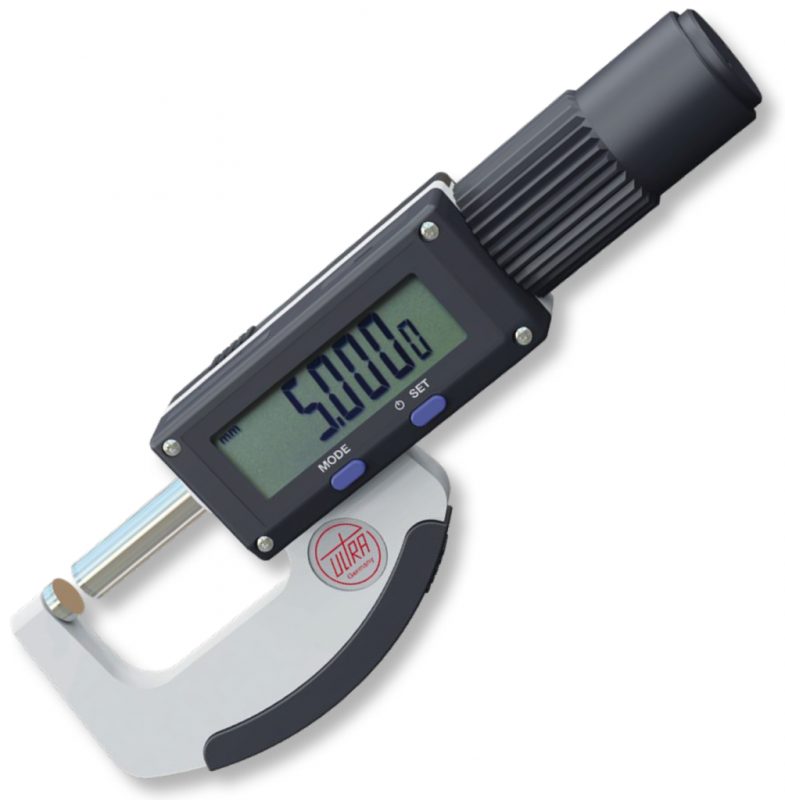 Digital-Bügelmessschrauben im Etui Hartmetallmessflächen Ø 8mm, Steigung 2,0mm