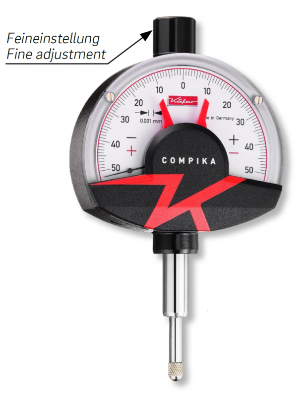 Comparator gauges Compika, DIN 879 in box and shock proof