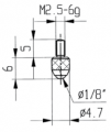 Measuring inserts for dial gauges Ruby insert