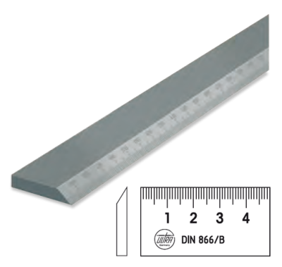 Maßstäbe mit Facette DIN 866/B  