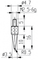Measuring inserts conical, Special steel  