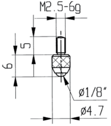 Measuring inserts for dial gauges Tungsten carbide