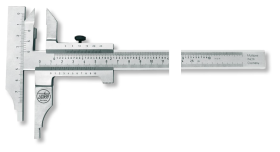 Messschieber MULTIPRE inox matt im Etui mit Spitzen, mit höhenverstellbarem Schnabel