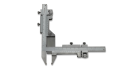 Messschieber inox matt im Etui für Zahnweiten und Zahndicken, mit Feineinstellung